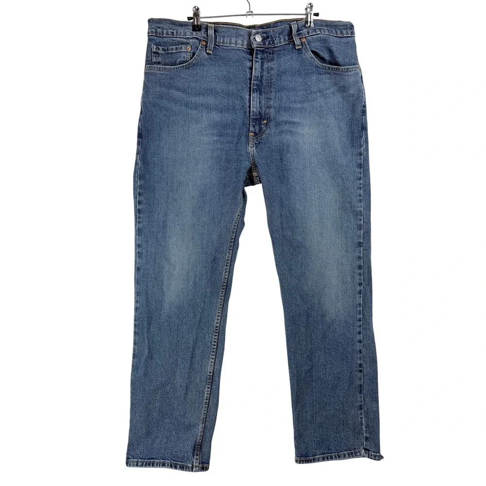 Levis 505 Regular Fit Straight Leg Mens Blue Denim Jeans‎ W40 L30 00505-2146